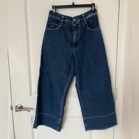 Rachel Comey Denim - Rachel Comey Wide Leg Cropped Blue Denim Jeans